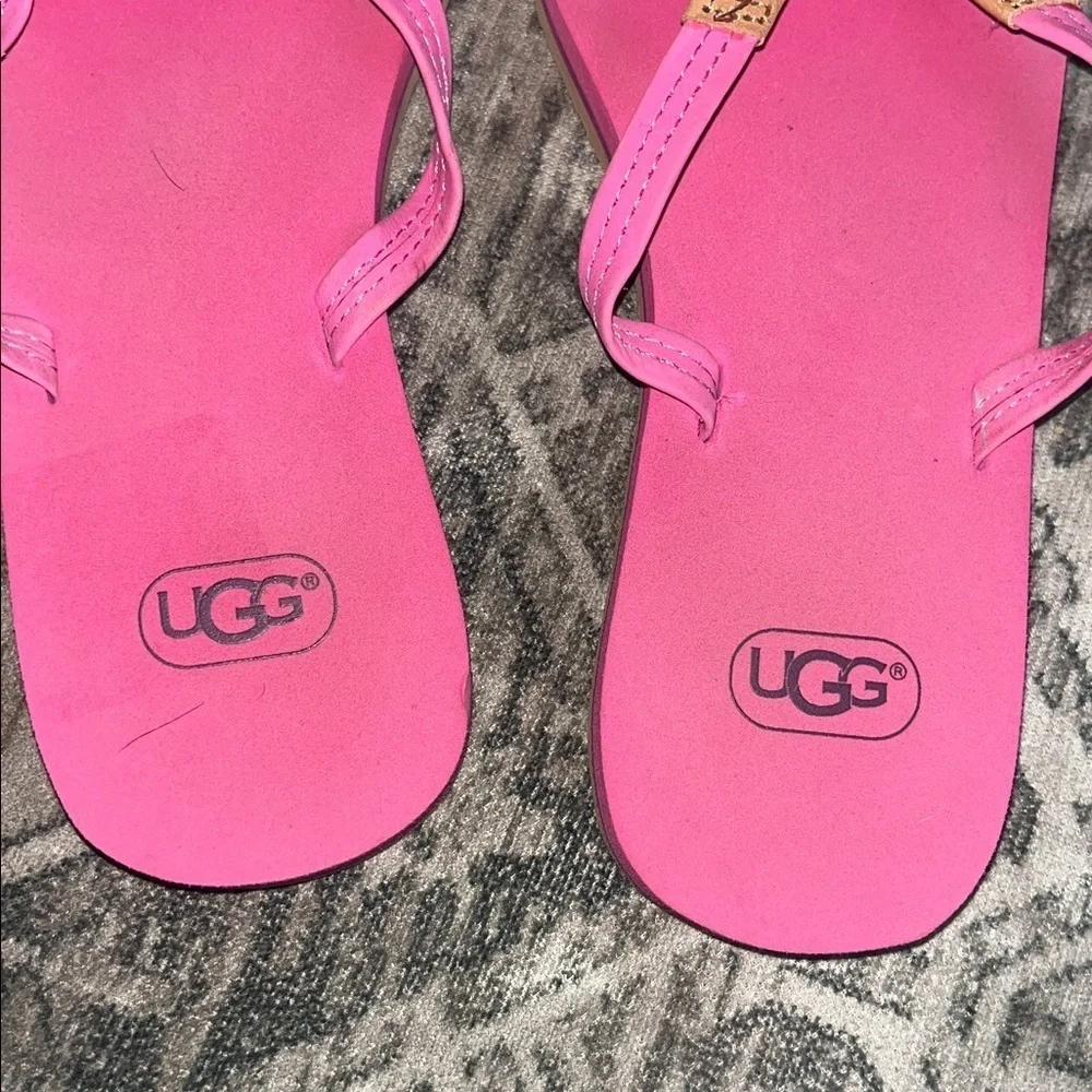 UGG Women's Sandals in Pink and tan size 6
